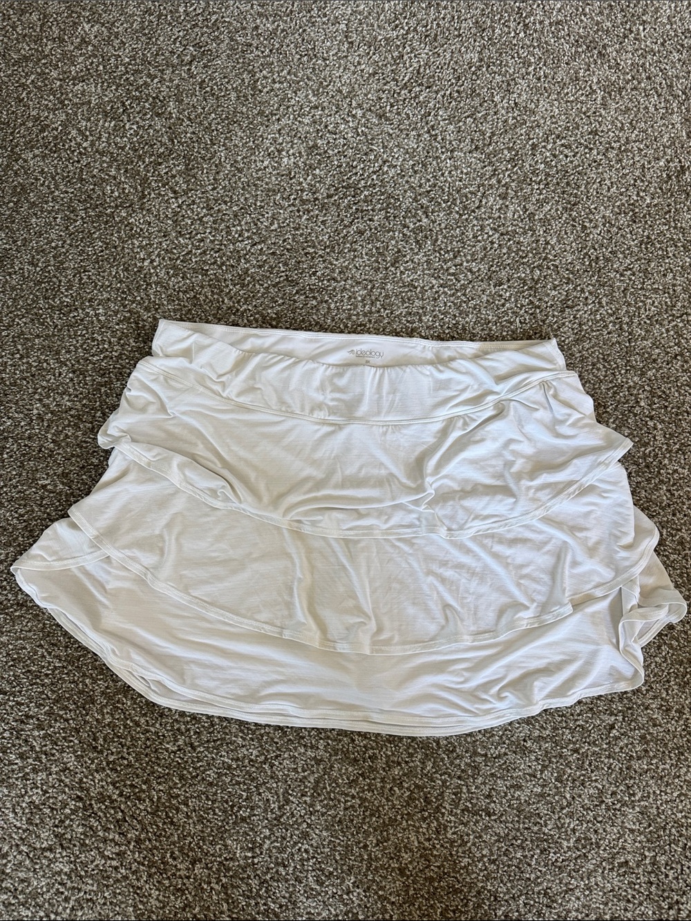 White Layered Ruffle Skort- Women's